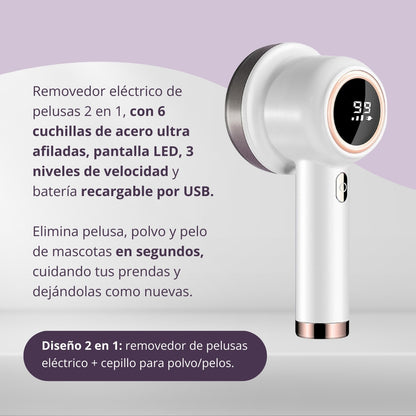 REMOVEDOR DE PELUSA ELÉCTRICO RECARGABLE