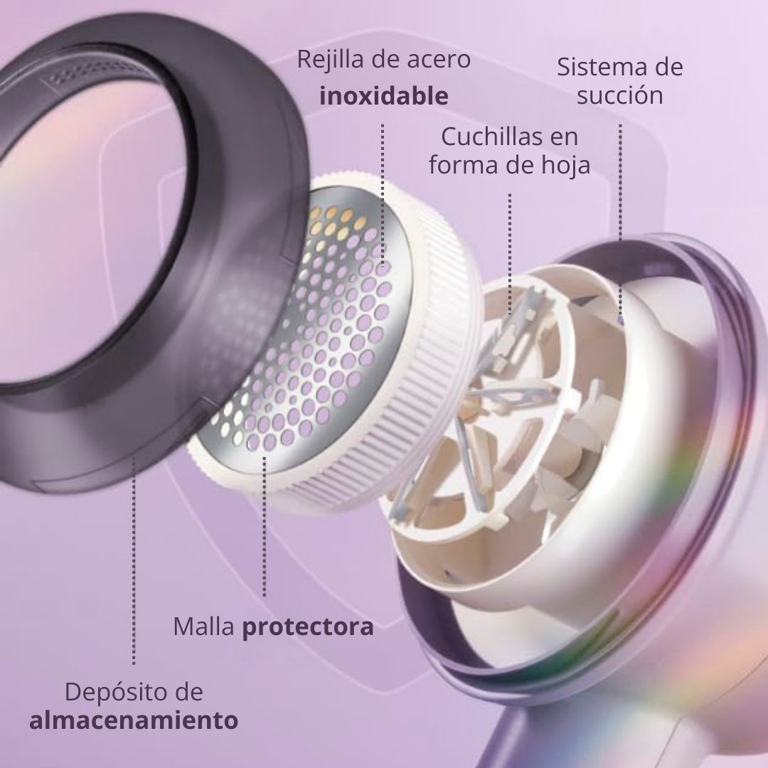 REMOVEDOR DE PELUSA ELÉCTRICO RECARGABLE