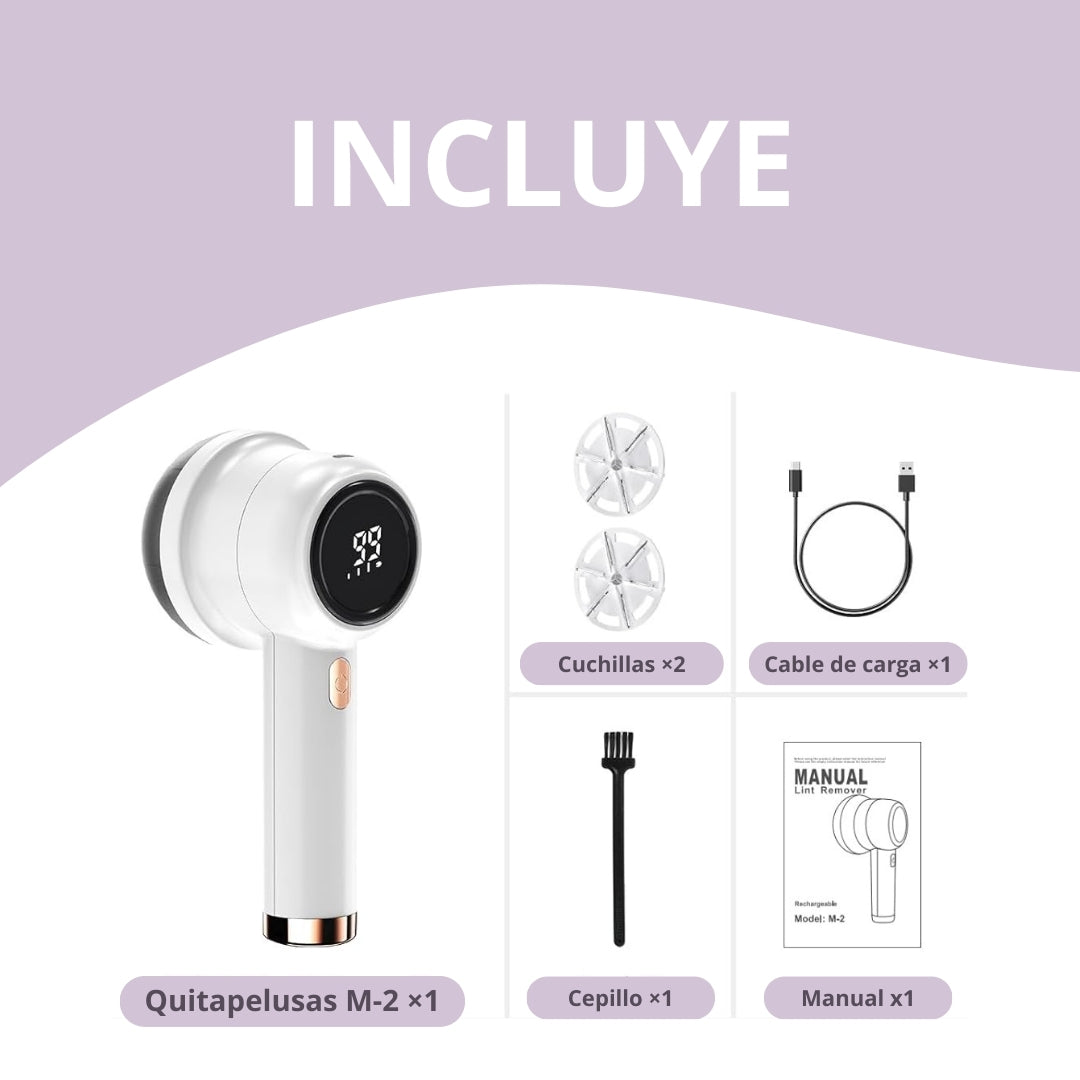 REMOVEDOR DE PELUSA ELÉCTRICO RECARGABLE