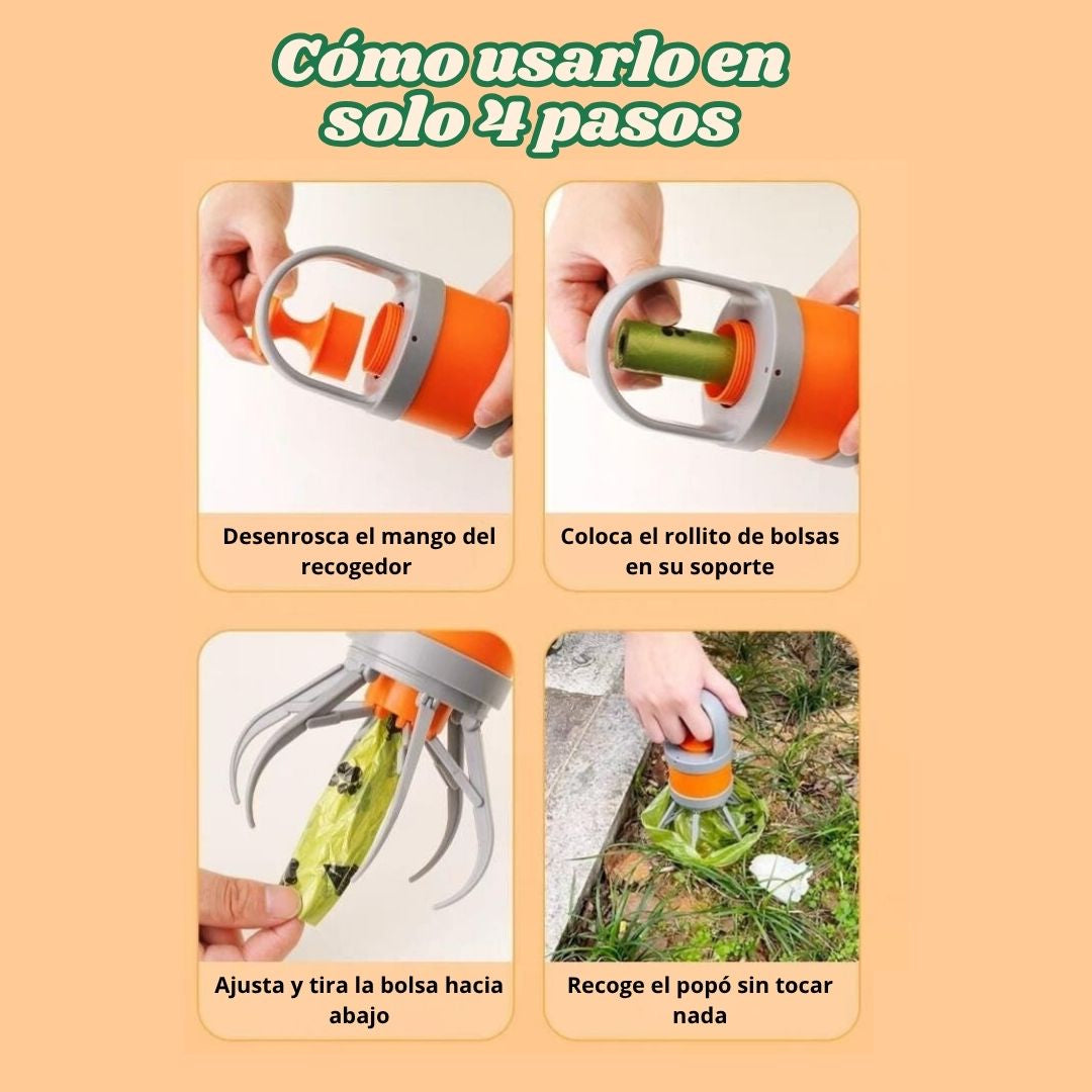 RECOGEDOR INTELIGENTE DE POPÓ PARA PERROS (6 GARRAS)